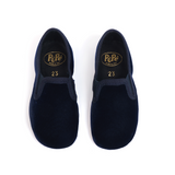 Pepe Navy Velvet Slip On Shoes
