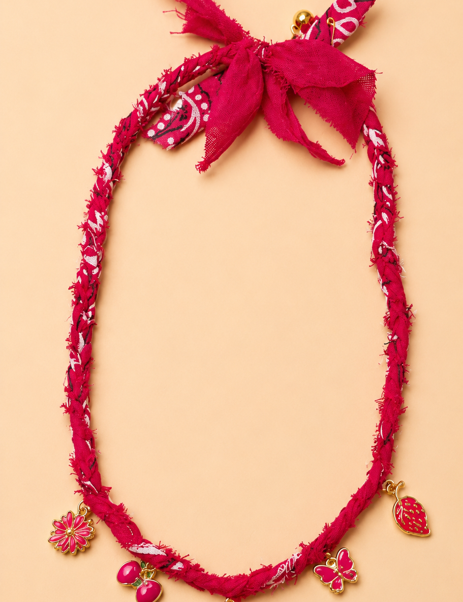 Bandana Necklace with Charms