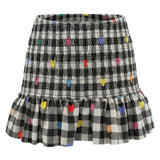 Smocked Skirt | Gingham Emoji