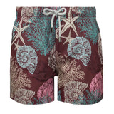 Swim Shorts | Burgundy Corals