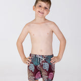 Swim Shorts | Burgundy Corals