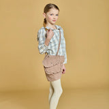 Mimosa Smocked Shoulder Bag | Cafe Au lait