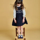 Emma Pinafore Dress | Navy