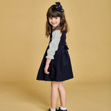 Emma Pinafore Dress | Navy