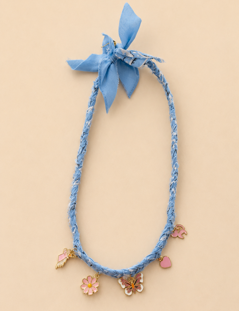 Bandana Necklace with Charms
