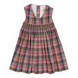 Carmelle Pinafore Dress | Pink Aurora Tartan