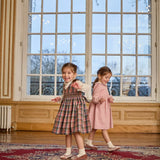 Carmelle Pinafore Dress | Pink Aurora Tartan