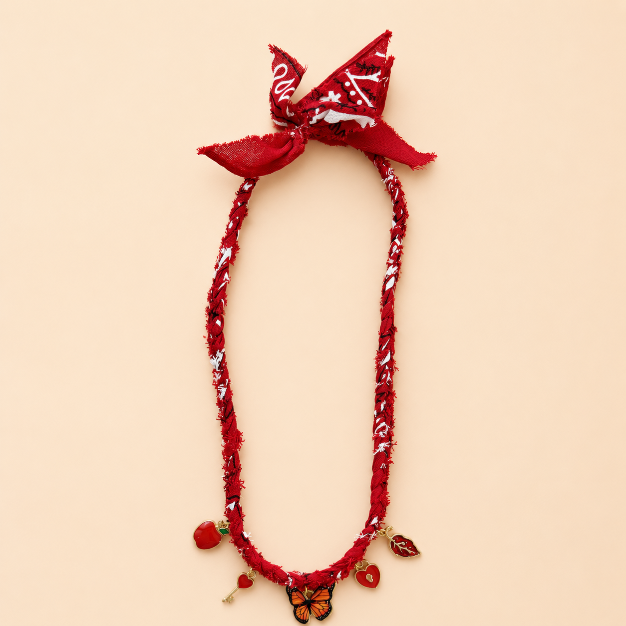 Bandana Necklace with Charms