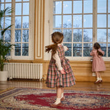 Carmelle Pinafore Dress | Pink Aurora Tartan