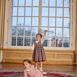 Carmelle Pinafore Dress | Pink Aurora Tartan