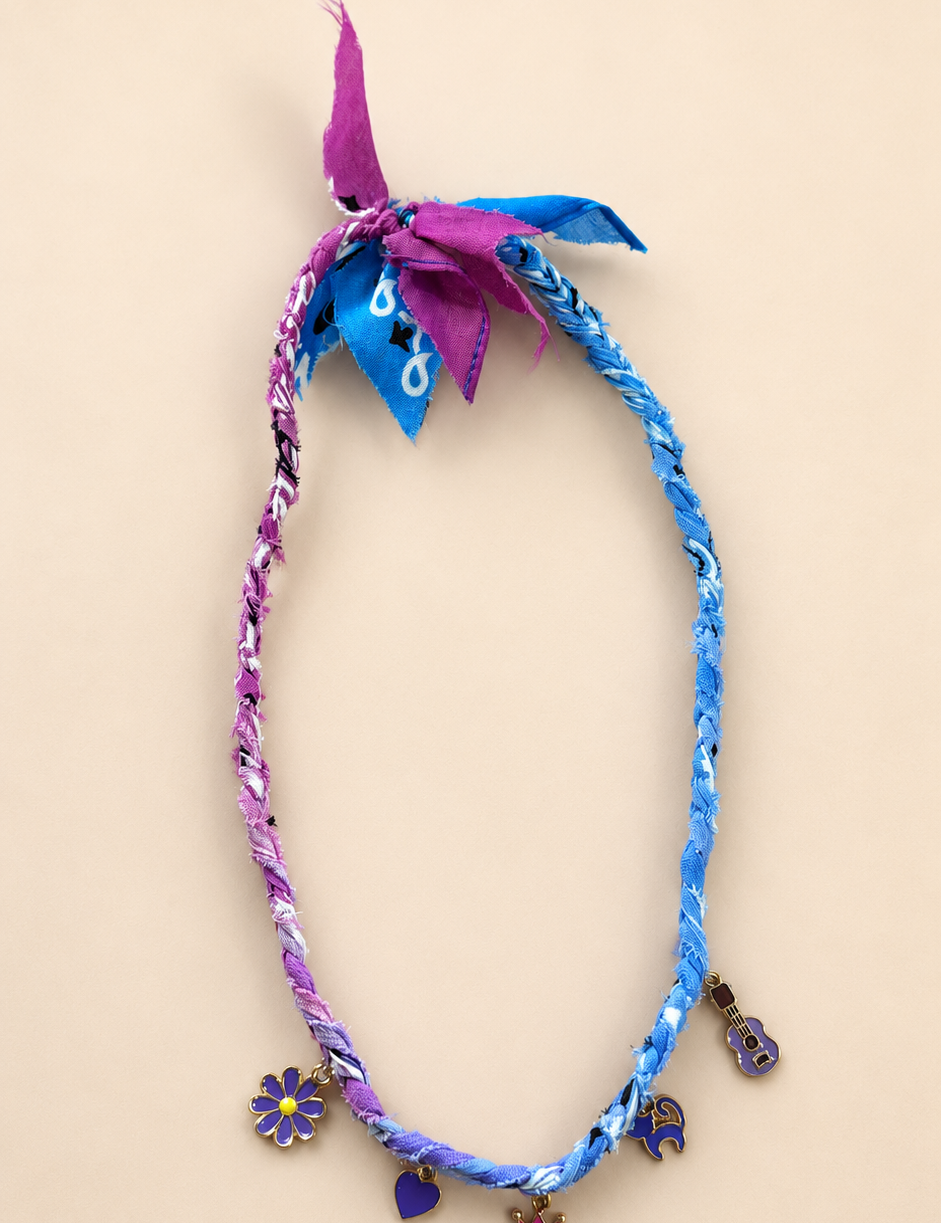 Bandana Necklace with Charms