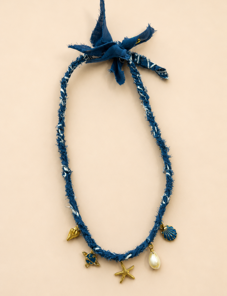 Bandana Necklace with Charms