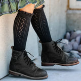 Fancy Lace Top Knee High Socks