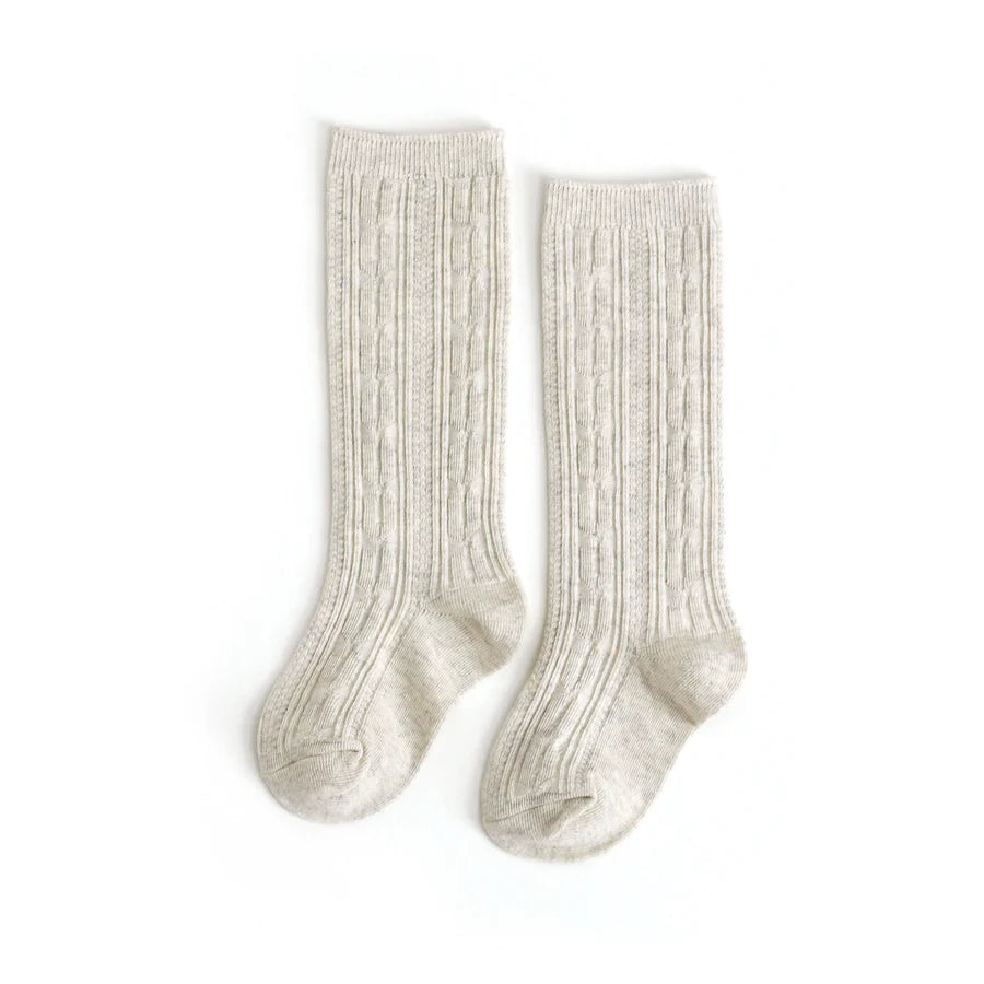 Cable Knit Knee High Socks