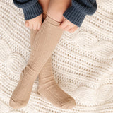 Cable Knit Knee High Socks