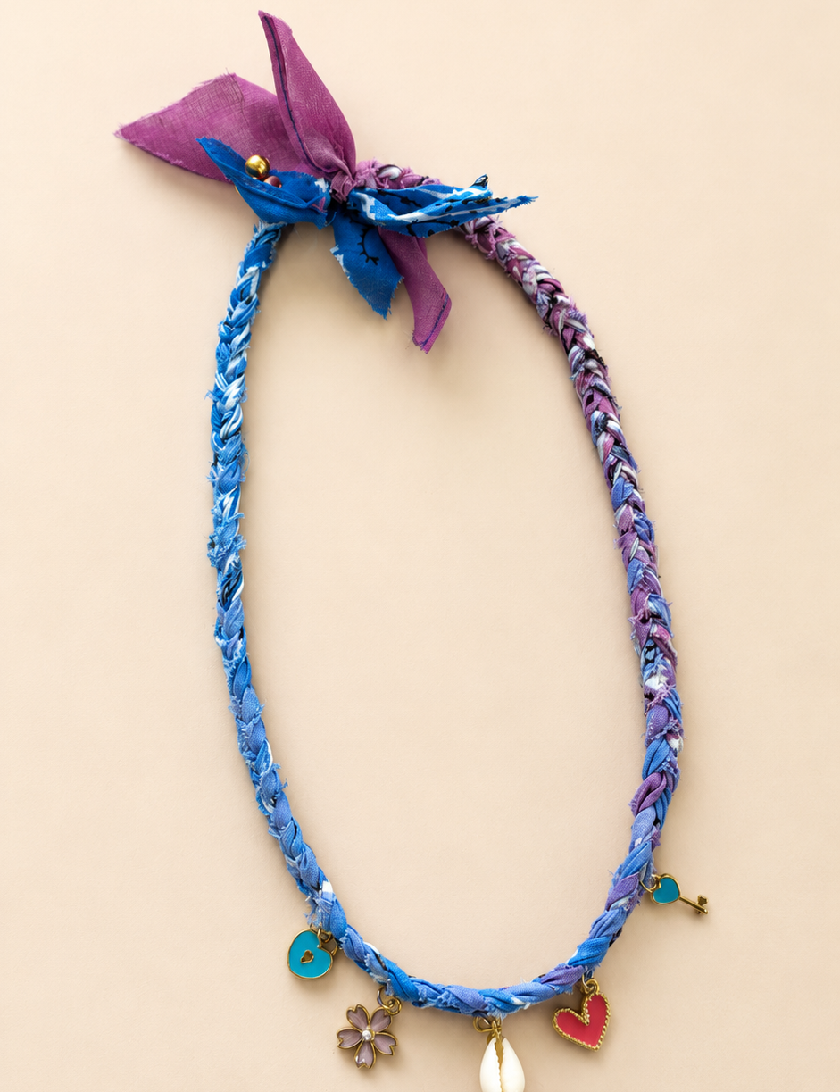 Bandana Necklace with Charms