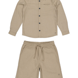 Light Taupe Shirt & Shorts set