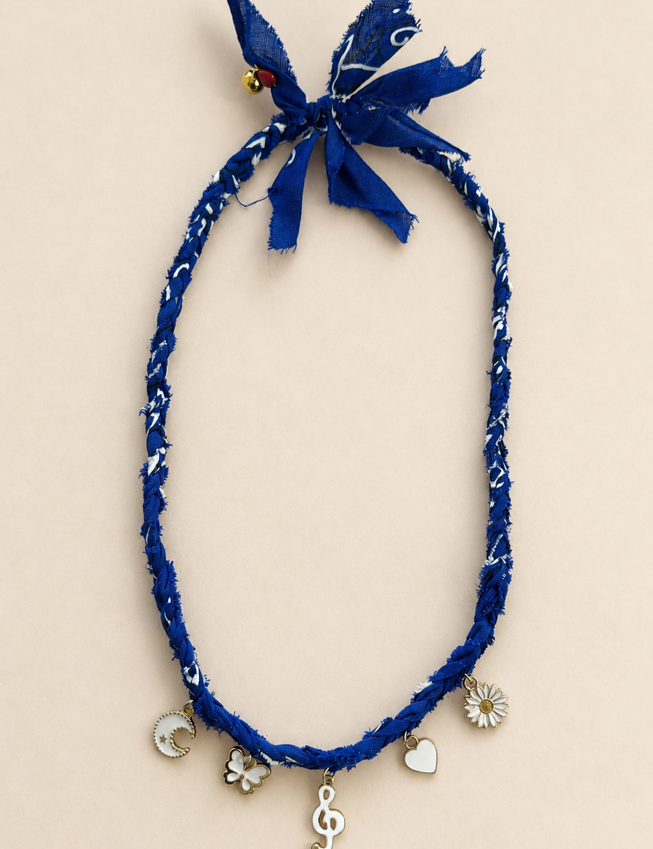 Bandana Necklace with Charms