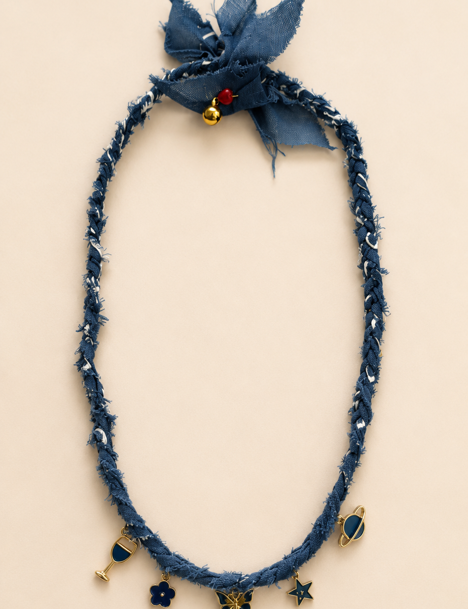 Bandana Necklace with Charms