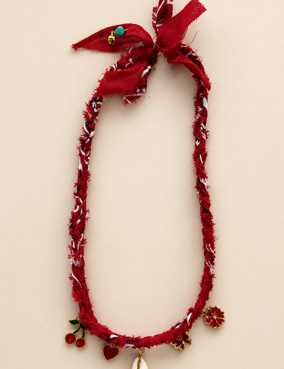 Bandana Necklace with Charms