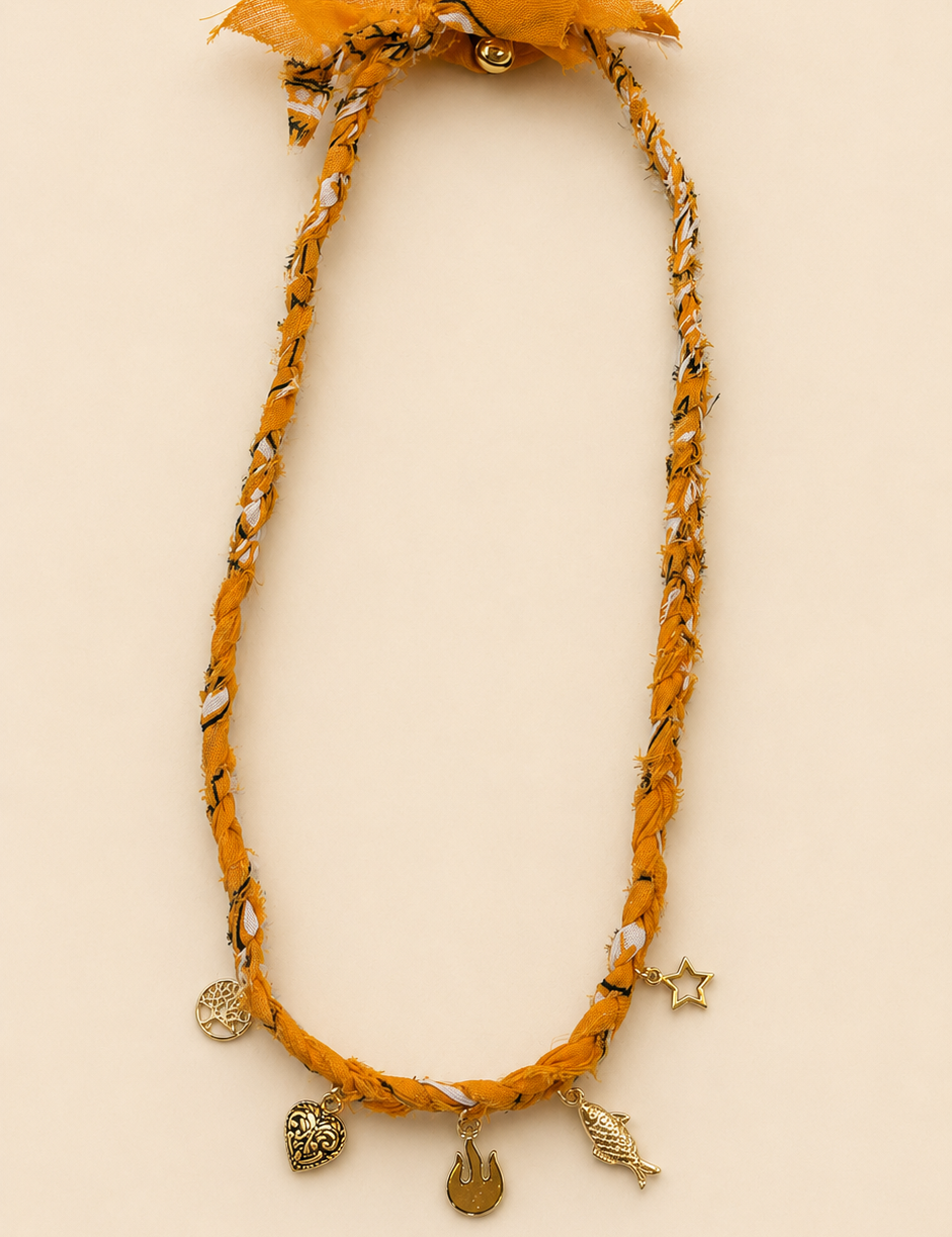 Bandana Necklace with Charms
