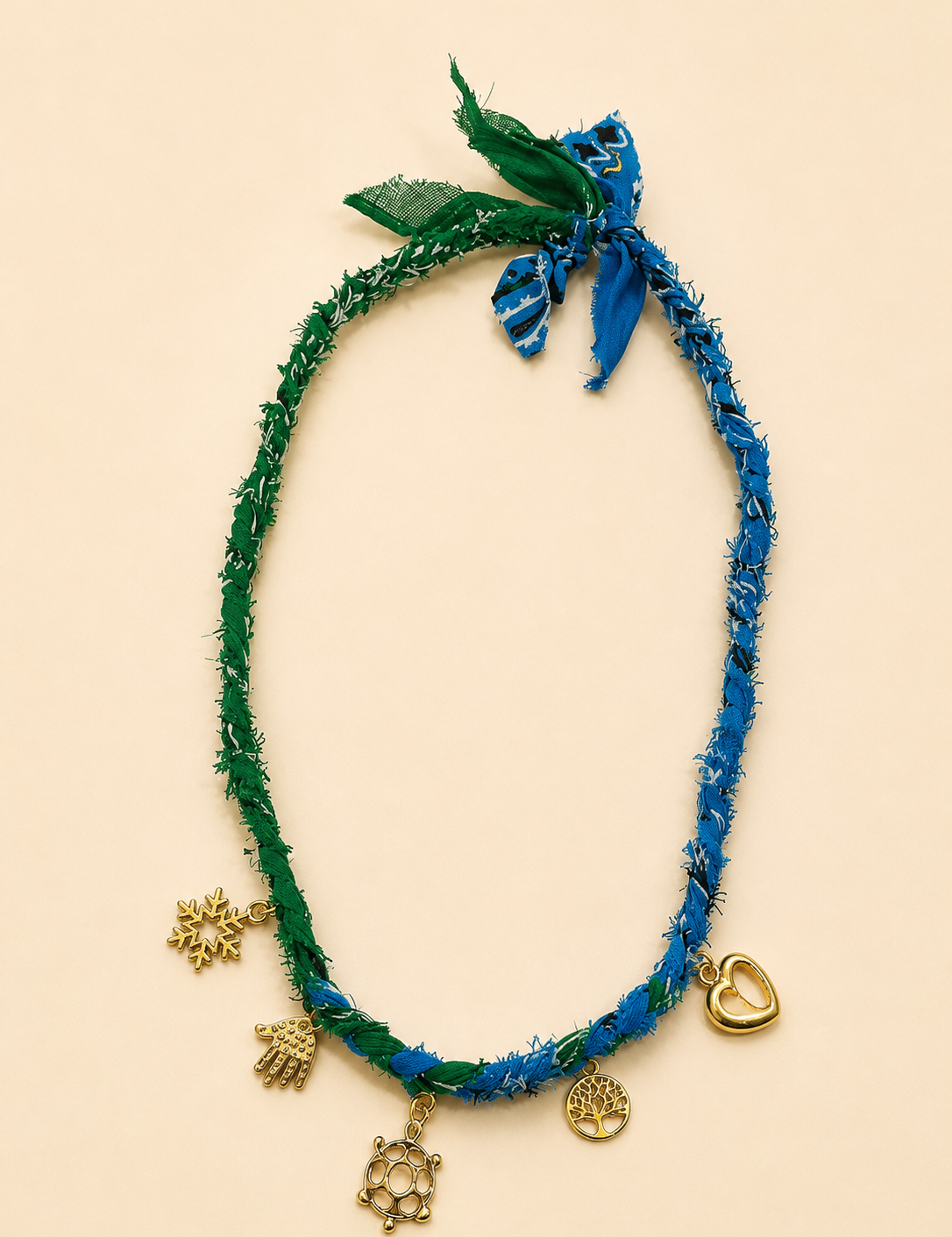 Bandana Necklace with Charms