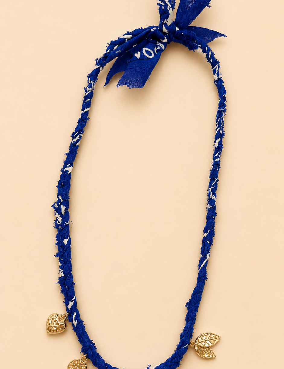 Bandana Necklace with Charms