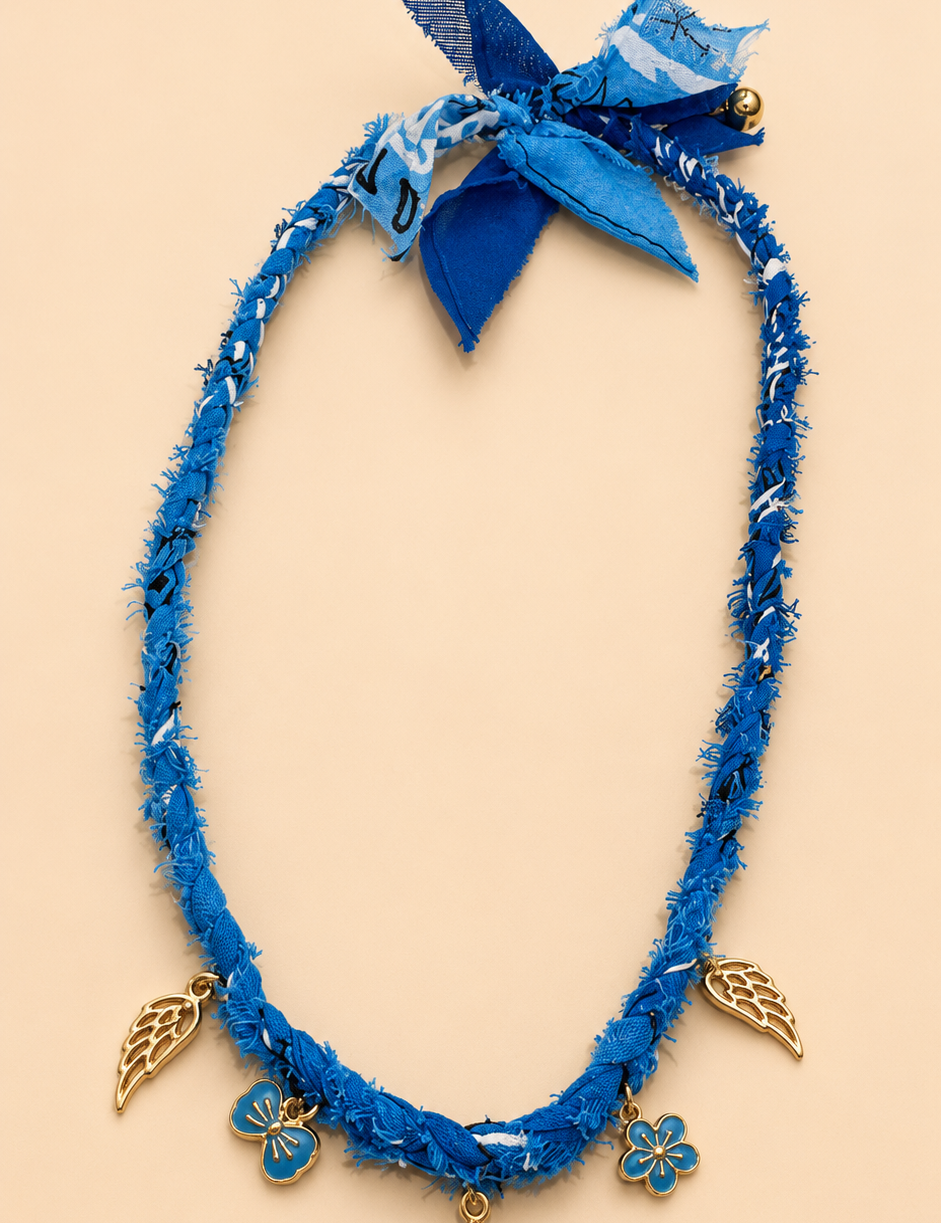 Bandana Necklace with Charms