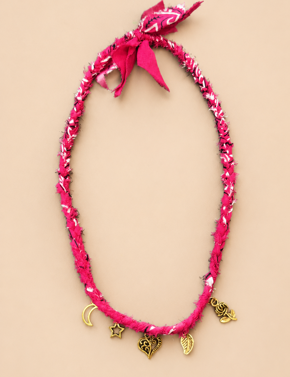 Bandana Necklace with Charms