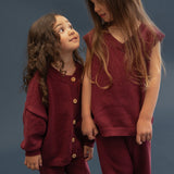 Knitted Vest & Pants Sets | Pomegranate