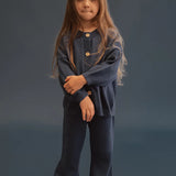 Knitted Cardigan & Flare Pant Set | Corfu