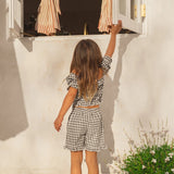 Gingham Frill Top & Short Set