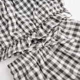 Gingham Frill Top & Short Set