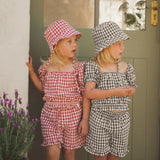 Gingham Frill Top & Short Set