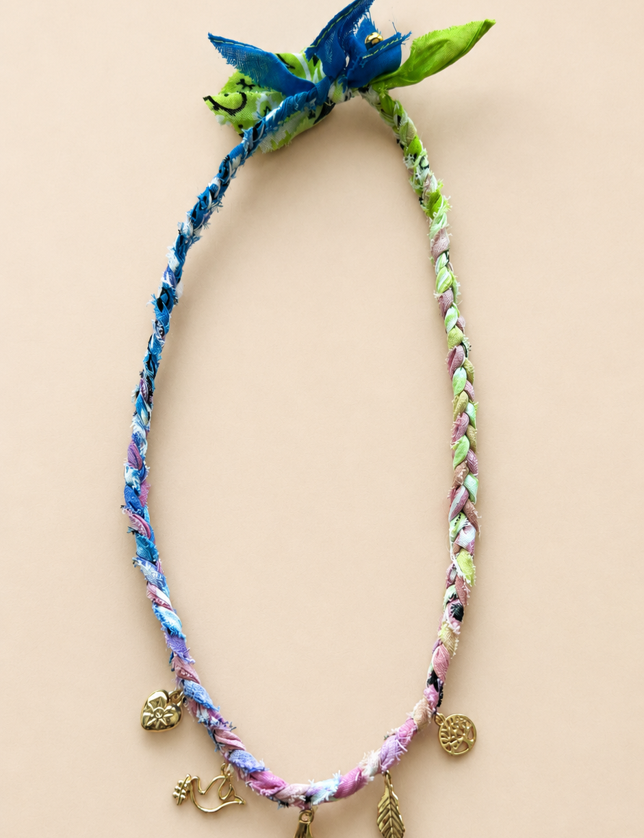 Bandana Necklace with Charms