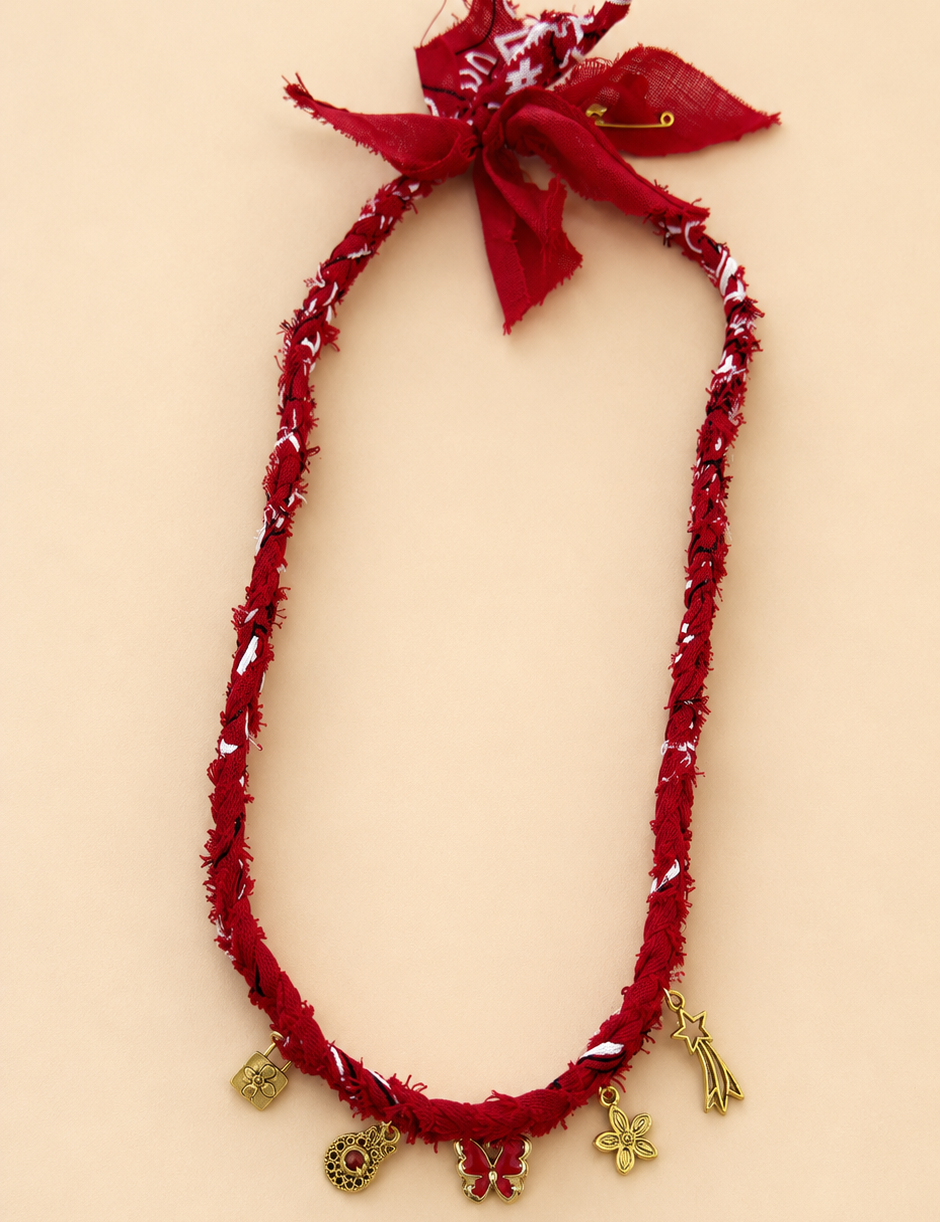 Bandana Necklace with Charms