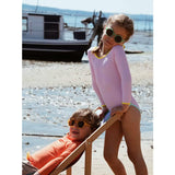 Kim Pink Long Sleeve Swimsuit