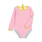 Kim Pink Long Sleeve Swimsuit