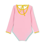 Kim Pink Long Sleeve Swimsuit