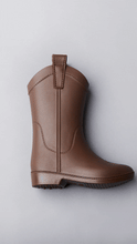 Load image into Gallery viewer, Kids Rustic Brown All Weather Rubber Cowboy Boots
