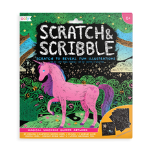 Load image into Gallery viewer, Scratch &amp; Scribble Art Kit - Magical Unicorns
