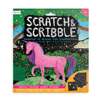 Scratch & Scribble Art Kit - Magical Unicorns