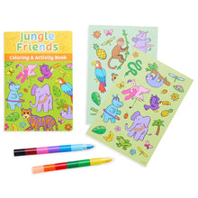 Load image into Gallery viewer, Mini Traveler Coloring &amp; Activity Kit - Jungle Friends
