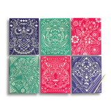Scratch and shine foil scratch art kit - Geometric animals