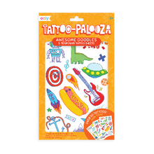 Load image into Gallery viewer, Tattoo-Palooza Temporary Tattoos - Awesome Doodles - 3 Sheets
