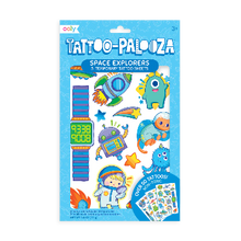 Load image into Gallery viewer, Tattoo-Palooza Temporary Tattoos - Space Explorers - 3 Sheets
