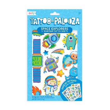 Tattoo-Palooza Temporary Tattoos - Space Explorers - 3 Sheets