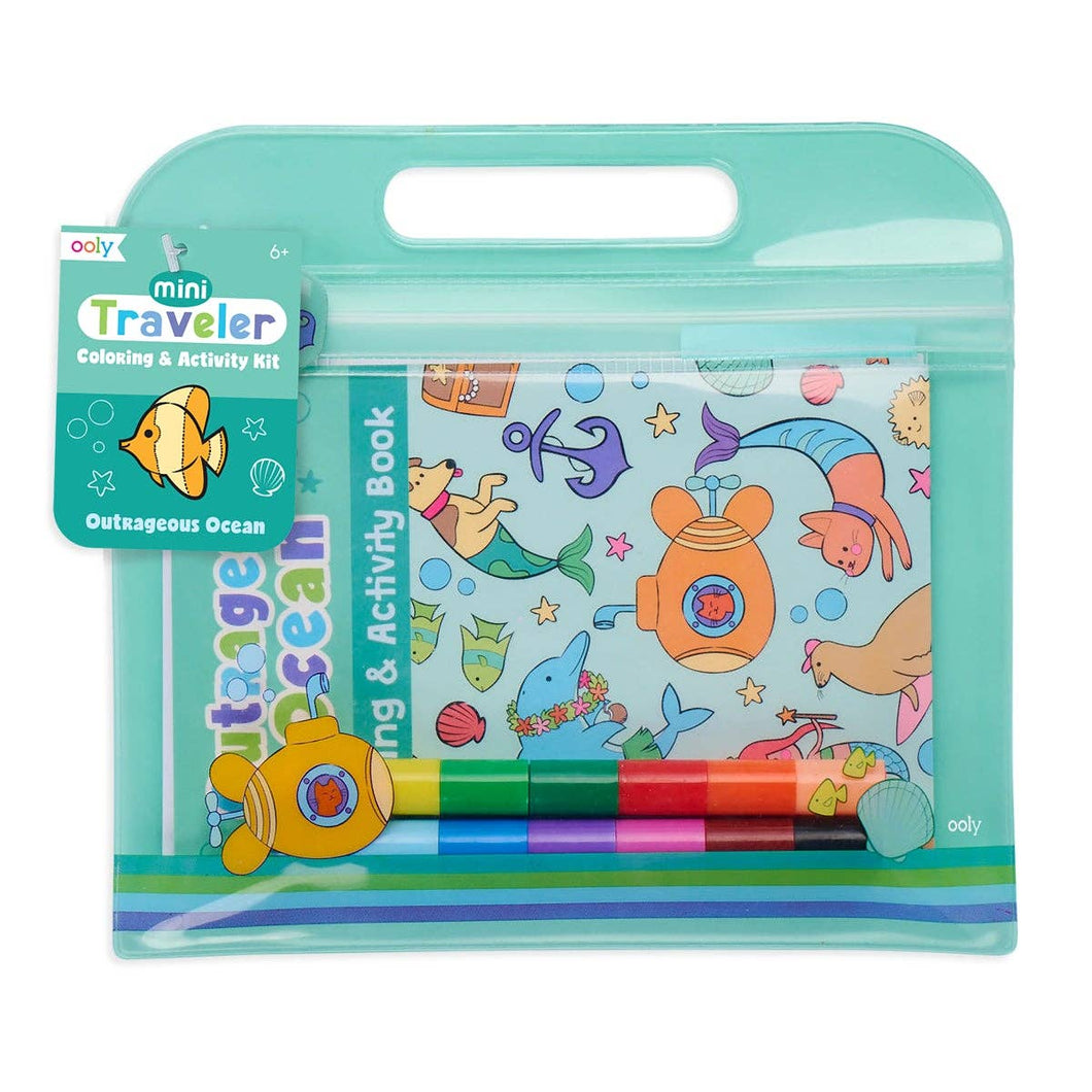 Mini Traveler Coloring & Activity Kit - Outrageous Ocean