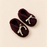 Teddy Baby Booties | Burgundy