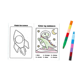 Mini Traveler Coloring and Activity Kit - Dinosaurs in Space